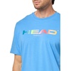 image:imageHEAD Mens Rainbow TShirt  Moisture Wicking Cotton Blend Logo TShirt with Stretch for Tennis and Everyday WearAirforce Blue