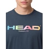 image:imageHEAD Mens Rainbow TShirt  Moisture Wicking Cotton Blend Logo TShirt with Stretch for Tennis and Everyday WearNavy