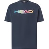image:imageHEAD Mens Rainbow TShirt  Moisture Wicking Cotton Blend Logo TShirt with Stretch for Tennis and Everyday WearNavy