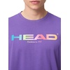 image:imageHEAD Mens Rainbow TShirt  Moisture Wicking Cotton Blend Logo TShirt with Stretch for Tennis and Everyday WearPurple