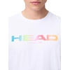 image:imageHEAD Mens Rainbow TShirt  Moisture Wicking Cotton Blend Logo TShirt with Stretch for Tennis and Everyday WearWhite