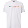 image:imageHEAD Mens Rainbow TShirt  Moisture Wicking Cotton Blend Logo TShirt with Stretch for Tennis and Everyday WearWhite