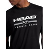 image:imageHead Mens Graphic Crewneck TShirt Standard Fit Soft Midweight CottonPolyester MaterialBlacktennis Club