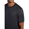 image:imageHead Mens Short Sleeve Active Crewneck TShirt Standard Fit Midweight Peached Stretch MaterialBlack Heather