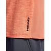 image:imageHead Mens Short Sleeve Active Crewneck TShirt Standard Fit Midweight Peached Stretch MaterialLiving Coral Heather