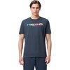 image:imageHEAD Mens Rainbow TShirt  Moisture Wicking Cotton Blend Logo TShirt with Stretch for Tennis and Everyday WearNavy