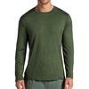 image:imageHead Mens Guard Long Sleeve Crewneck Top Relaxed Fit Stretch Midweight MaterialSwiss Army Green Heather
