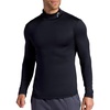 image:imageHead Mens Long Sleeve Training Mock Neck Top Standard Fit Stretchy Midweight MaterialBlack
