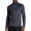 image:imageHead Mens Long Sleeve Training Mock Neck Top Standard Fit Stretchy Midweight MaterialEbony Heather