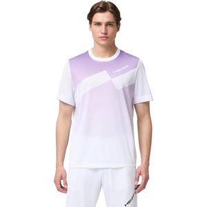 image:imageHEAD Mens Pro Performance TShirt  Engineered Jacquard Fabric with Moisture Wicking Ventilated Athletic Tennis TopPurple Print