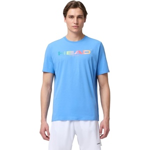 image:imageHEAD Mens Rainbow TShirt  Moisture Wicking Cotton Blend Logo TShirt with Stretch for Tennis and Everyday WearAirforce Blue