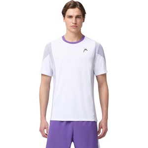 image:imageHEAD Mens Slice TShirt  Lightweight MoistureWicking Athletic Tennis Shirt with Breathable Mesh PanelsWhite Purple