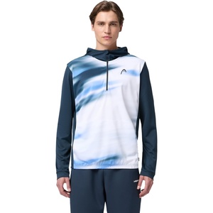 image:imageHEAD Mens TopSpin Performance Hoodie with Modern Print MoistureWicking Fabric Half Zip Design amp Athletic FitNavy Print