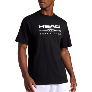 image:imageHead Mens Graphic Crewneck TShirt Standard Fit Soft Midweight CottonPolyester MaterialBlacktennis Club