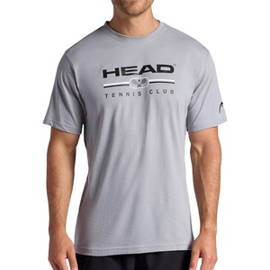 image:imageHead Mens Graphic Crewneck TShirt Standard Fit Soft Midweight CottonPolyester MaterialSleettennis Club