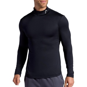 image:imageHead Mens Long Sleeve Training Mock Neck Top Standard Fit Stretchy Midweight MaterialBlack