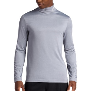 image:imageHead Mens Long Sleeve Training Mock Neck Top Standard Fit Stretchy Midweight MaterialSleet Heather