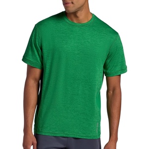 image:imageHead Mens Short Sleeve Active Crewneck TShirt Standard Fit Midweight Peached Stretch MaterialAmazon Green Heather